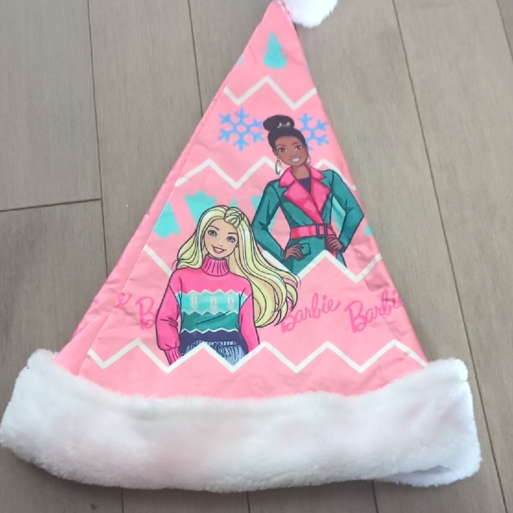 Barbie Festive Pink Hat with White Trim
